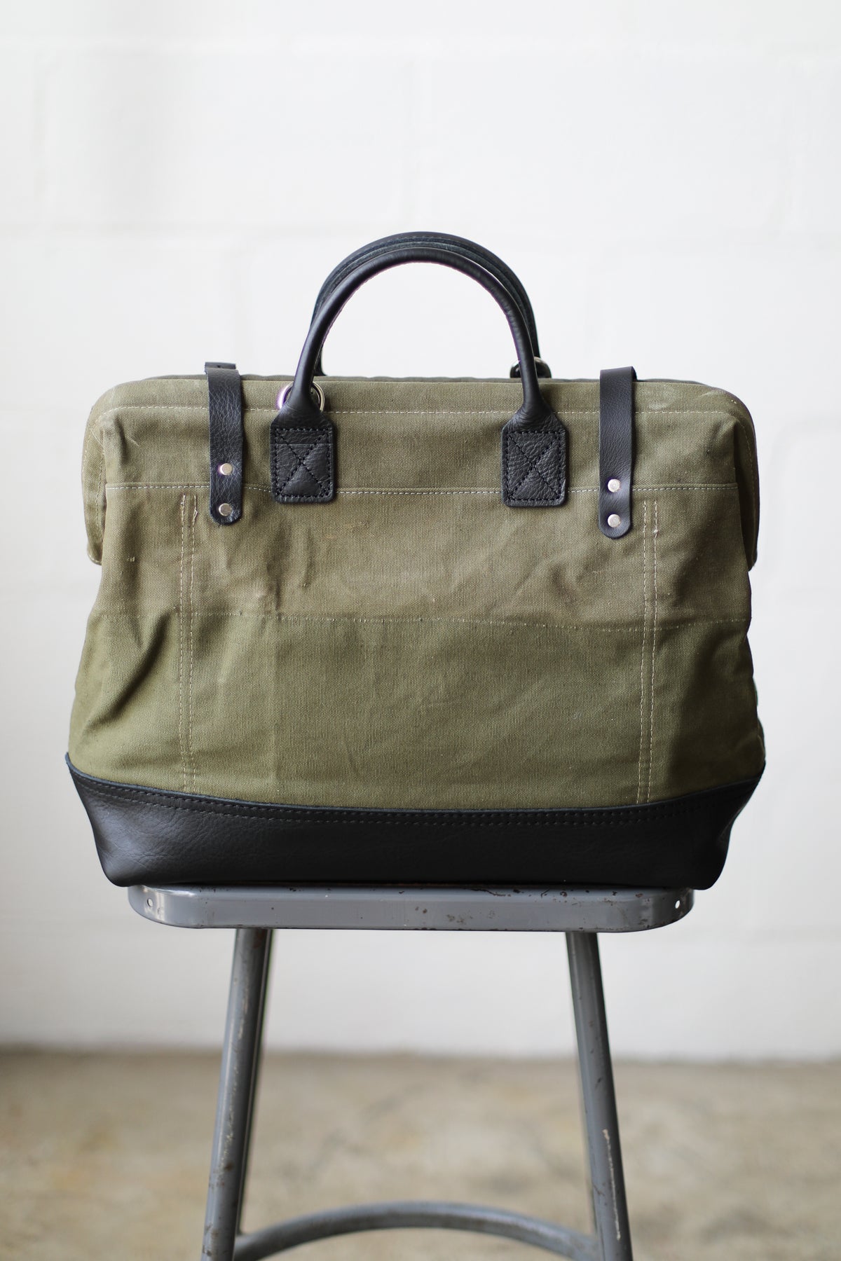 WWII era Salvaged Canvas Carryall