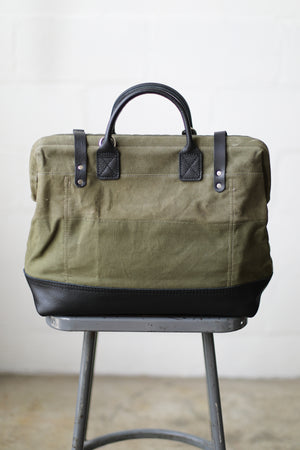 WWII era Salvaged Canvas Carryall