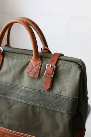 WWII era Salvaged Canvas Carryall