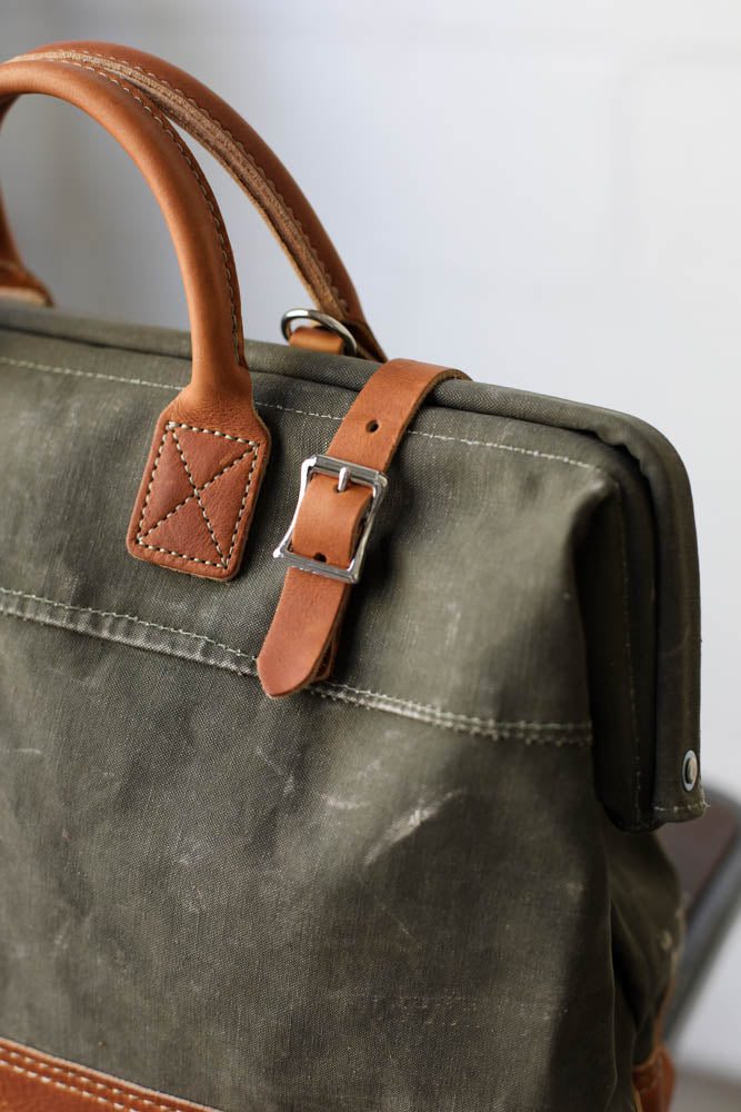 WWII era Salvaged Canvas Carryall