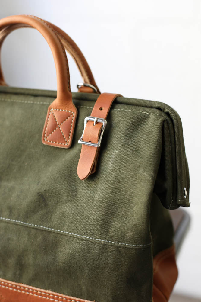 WWII era Salvaged Canvas Carryall