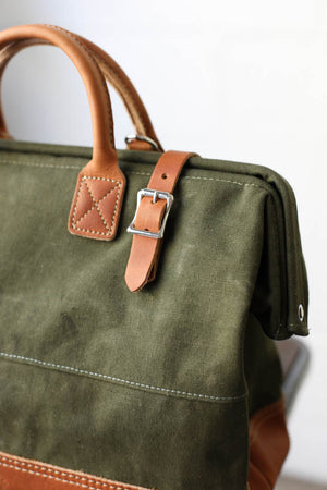 WWII era Salvaged Canvas Carryall