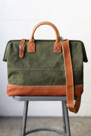 WWII era Salvaged Canvas Carryall