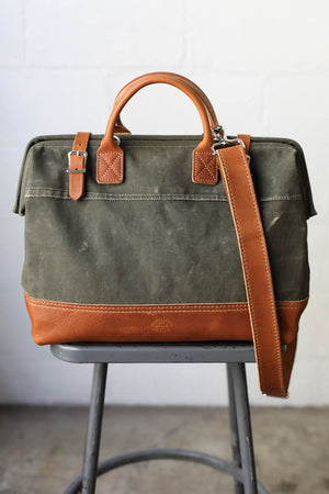 WWII era Salvaged Canvas Carryall