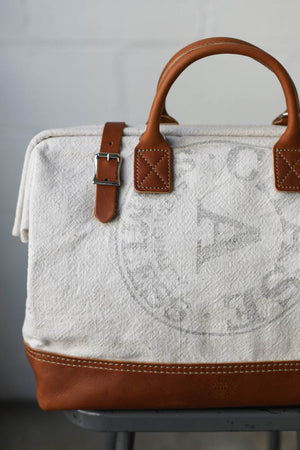 1940's era Salvaged Canvas Carryall