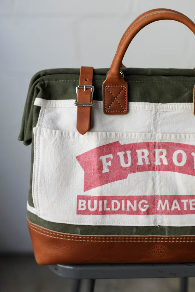 WWII era Salvaged Canvas Carryall