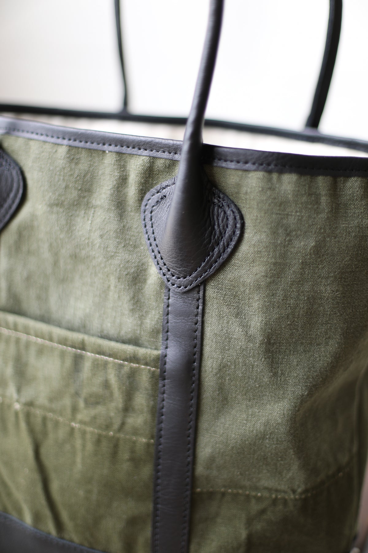 WWII era Salvaged Canvas Tote Bag