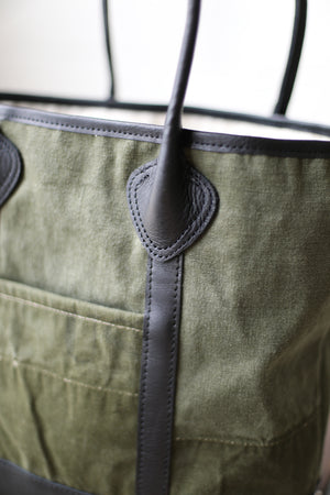 WWII era Salvaged Canvas Tote Bag