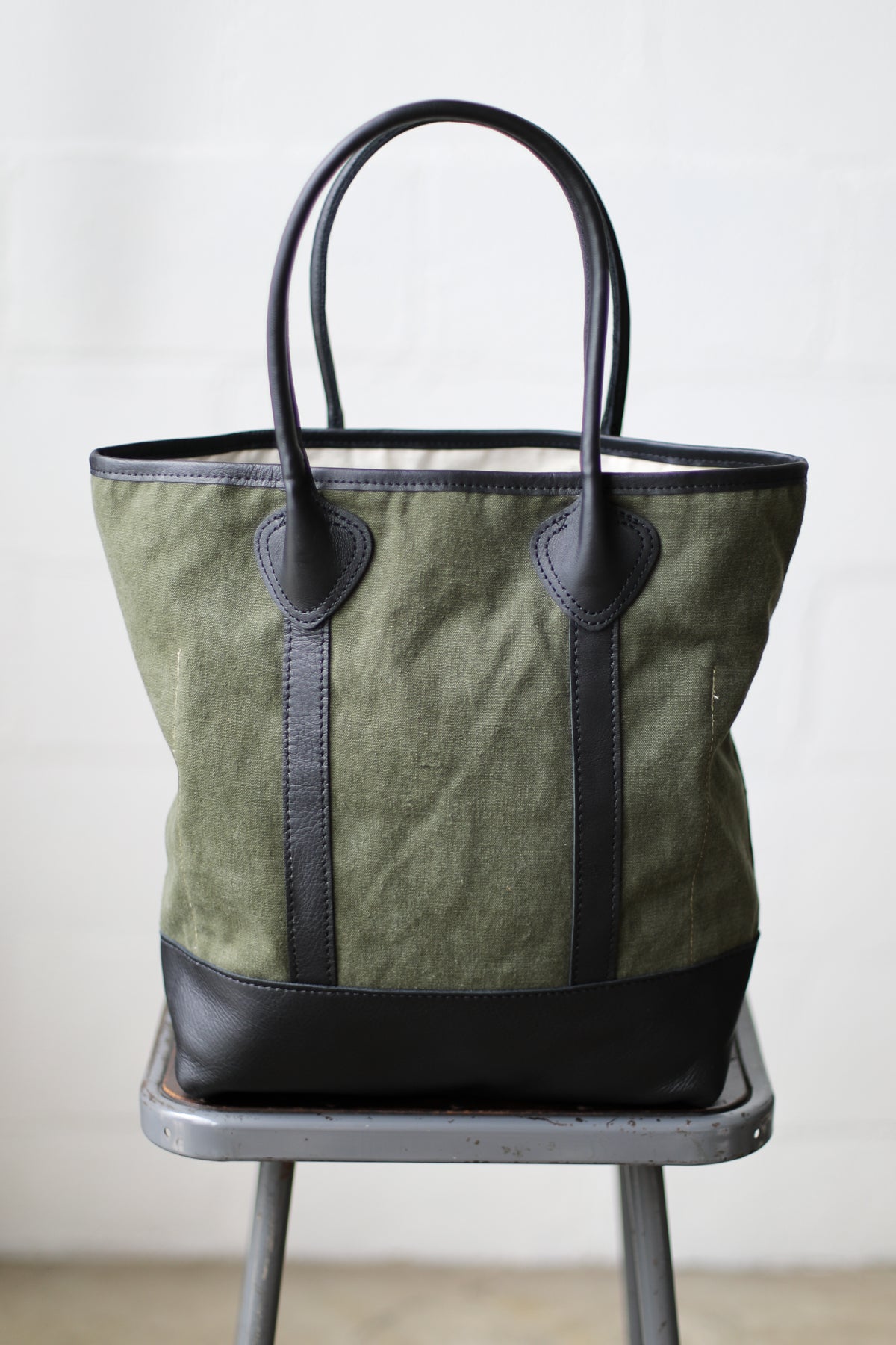 WWII era Salvaged Canvas Tote Bag