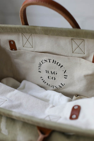 WWII era Salvaged Canvas Carryall