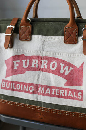 WWII era Salvaged Canvas Carryall