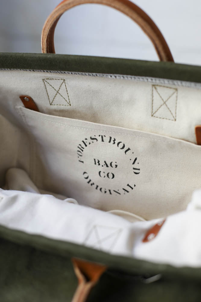 WWII era Salvaged Canvas Carryall