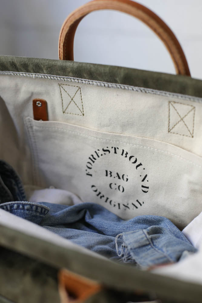 WWII era Salvaged Canvas Carryall