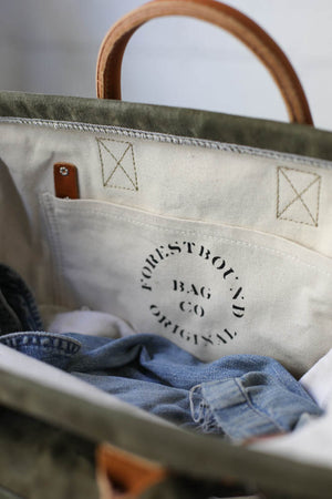 WWII era Salvaged Canvas Carryall