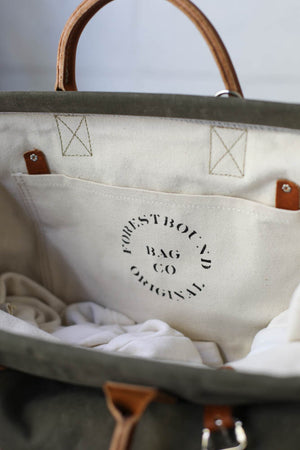 WWII era Salvaged Canvas Carryall