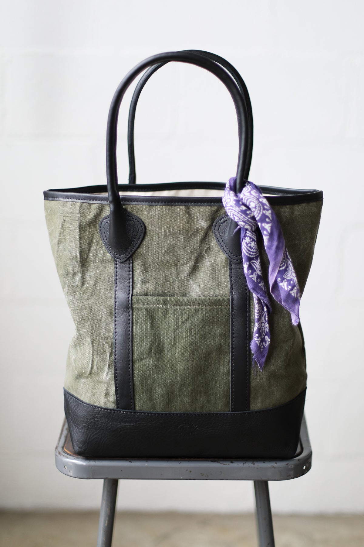 WWII era Salvaged Canvas Tote Bag