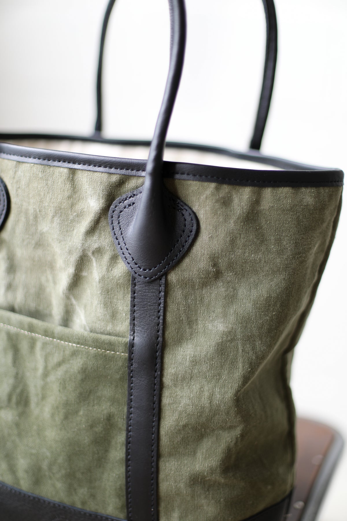 WWII era Salvaged Canvas Tote Bag