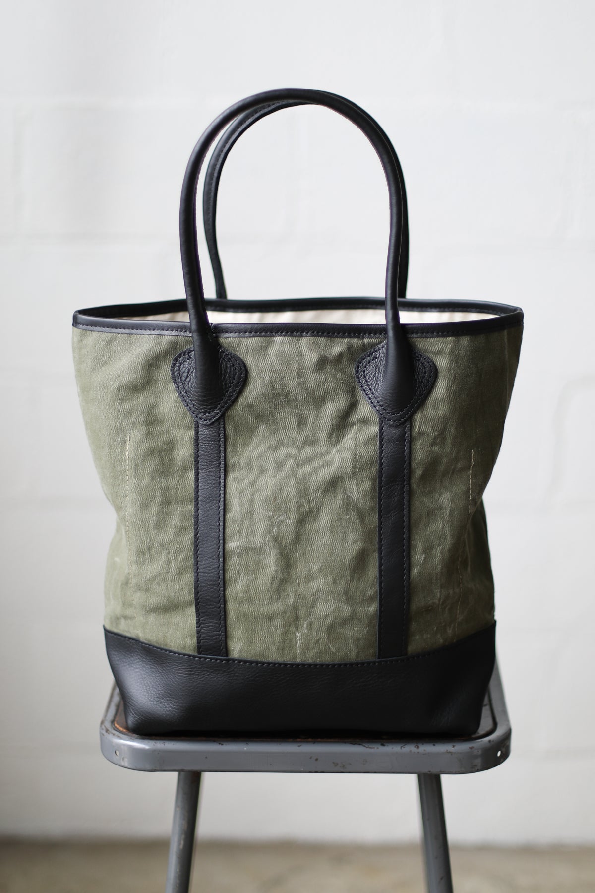 WWII era Salvaged Canvas Tote Bag