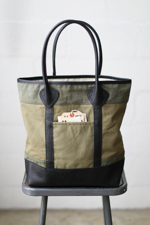 WWII era Salvaged Canvas Tote Bag