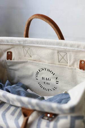 1940's era Salvaged Canvas Carryall