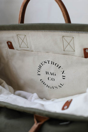 WWII era Salvaged Canvas Carryall