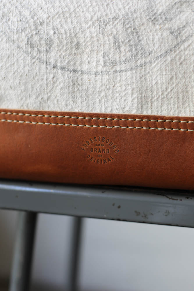 1940's era Salvaged Canvas Carryall