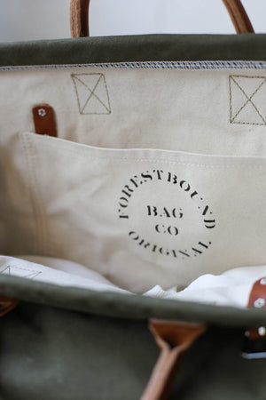 WWII era Salvaged Canvas Carryall