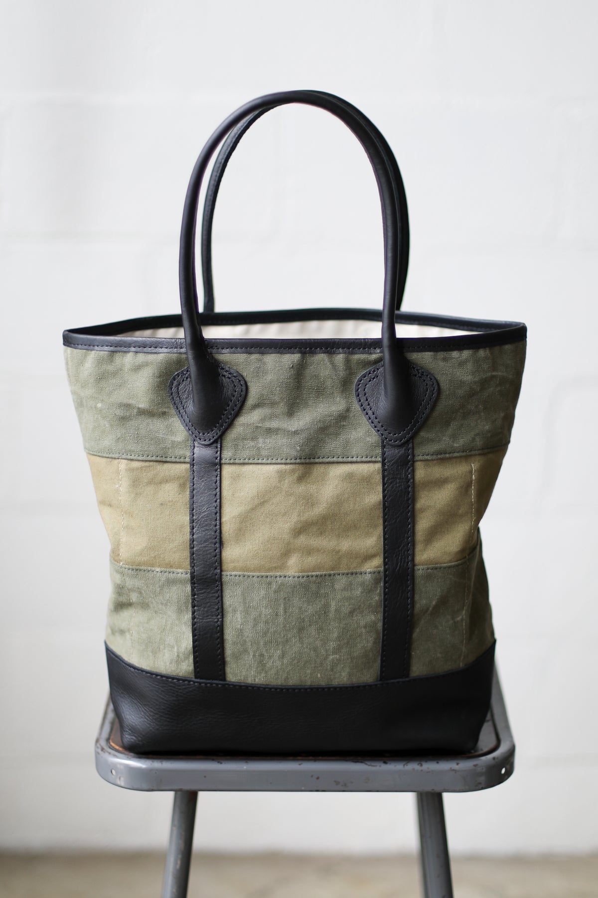 WWII era Salvaged Canvas Tote Bag