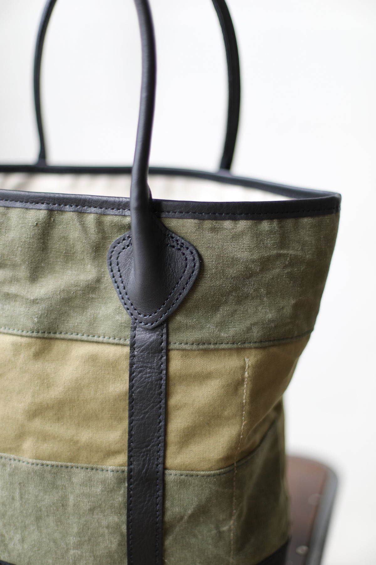 WWII era Salvaged Canvas Tote Bag