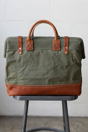 WWII era Salvaged Canvas Carryall