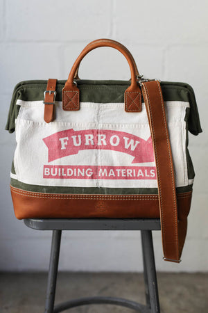 WWII era Salvaged Canvas Carryall