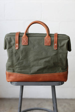 WWII era Salvaged Canvas Carryall