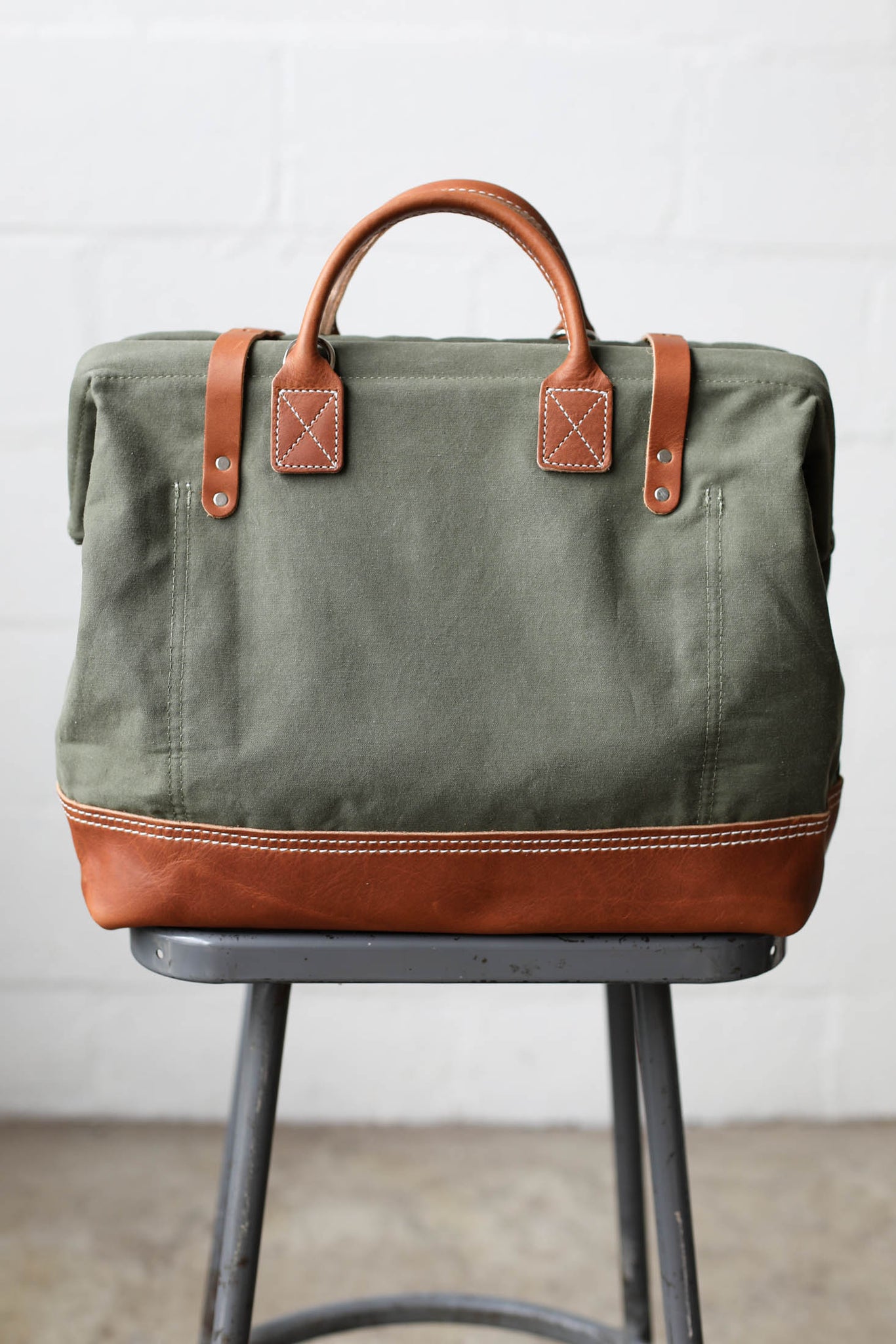 WWII era Salvaged Canvas Carryall