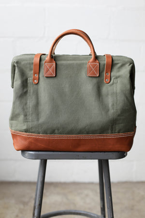 WWII era Salvaged Canvas Carryall