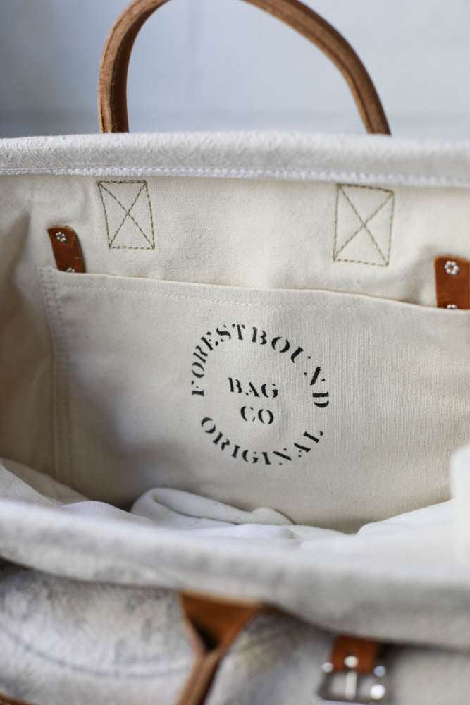 1940's era Salvaged Canvas Carryall
