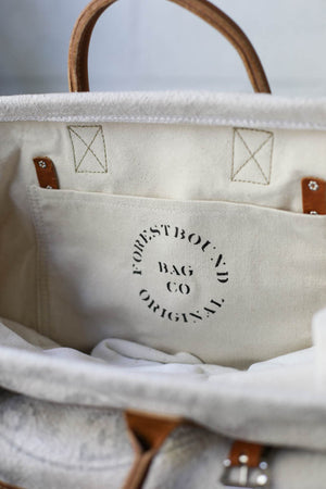 1940's era Salvaged Canvas Carryall