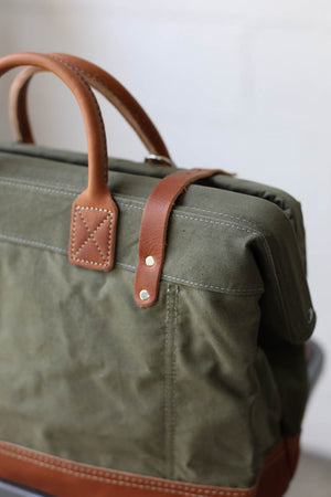WWII era Salvaged Canvas Carryall