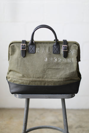 WWII era Salvaged Canvas Carryall