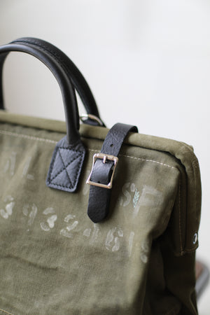 WWII era Salvaged Canvas Carryall