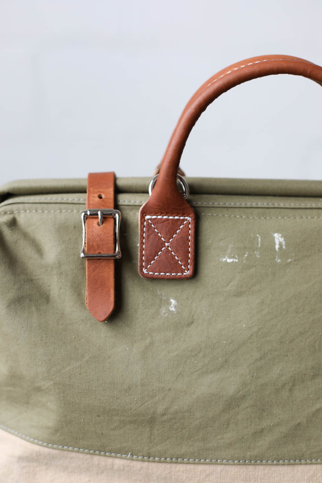 WWII era Salvaged Canvas Carryall