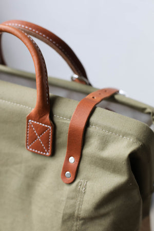 WWII era Salvaged Canvas Carryall