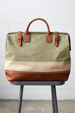 WWII era Salvaged Canvas Carryall