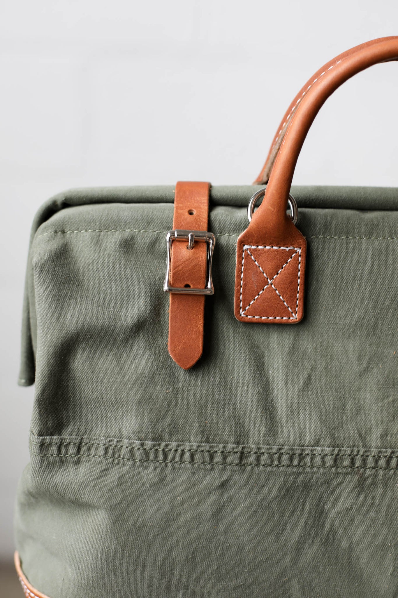 WWII era Salvaged Canvas Carryall
