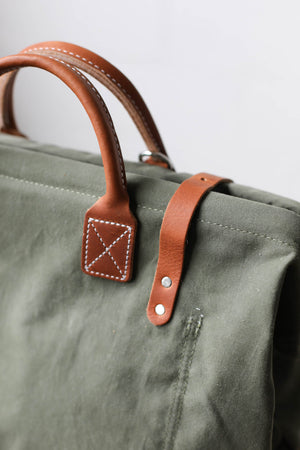 WWII era Salvaged Canvas Carryall