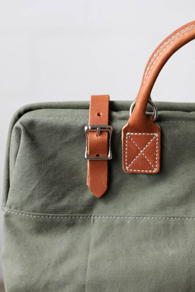 WWII era Salvaged Canvas Carryall