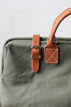 WWII era Salvaged Canvas Carryall