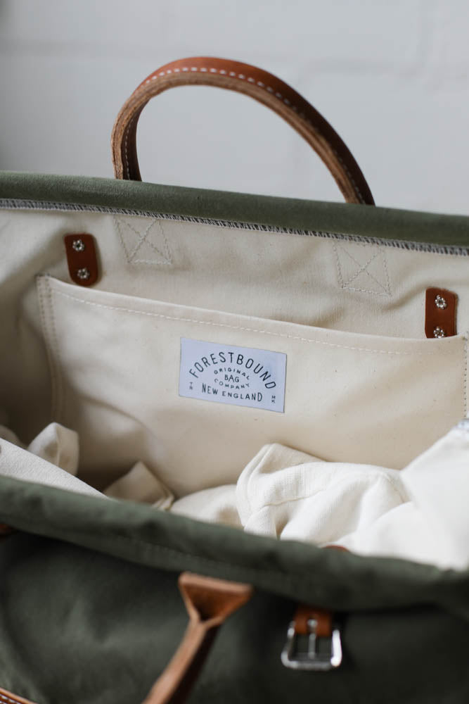 WWII era Salvaged Canvas Carryall