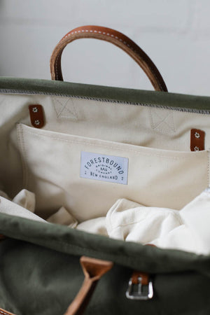 WWII era Salvaged Canvas Carryall