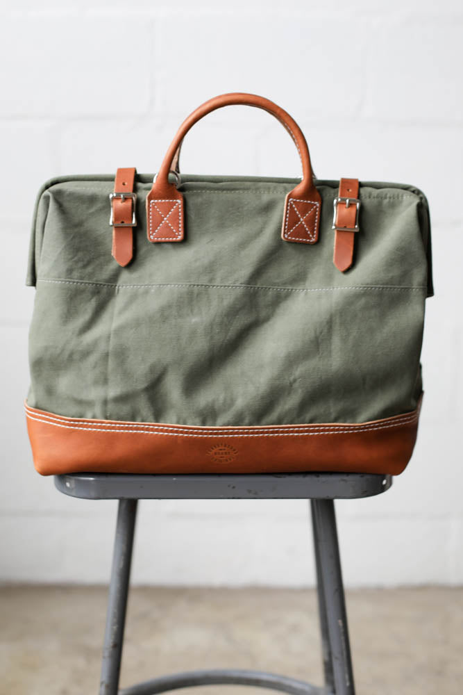 WWII era Salvaged Canvas Carryall