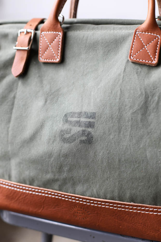 WWII era Salvaged Canvas Carryall